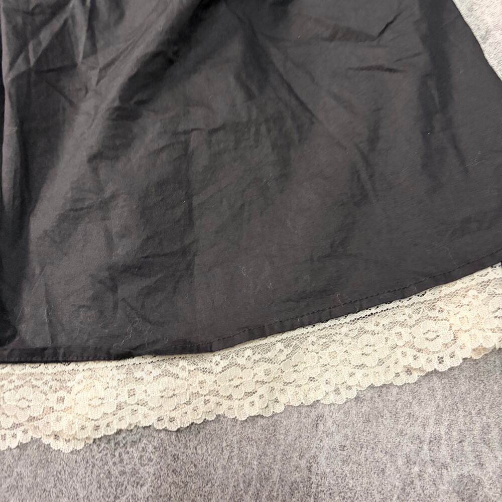 Pinafore Lace Sleeveless Black Mini Dress - Picture 2 of 7